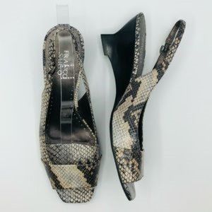 Franco Sarto Snakeskin Open Toed Sandals Size 10